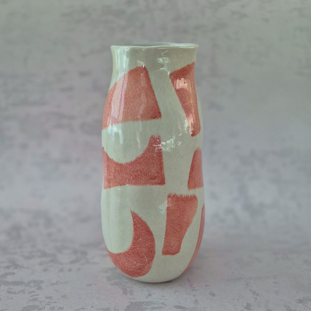 Vase Linda creme rot