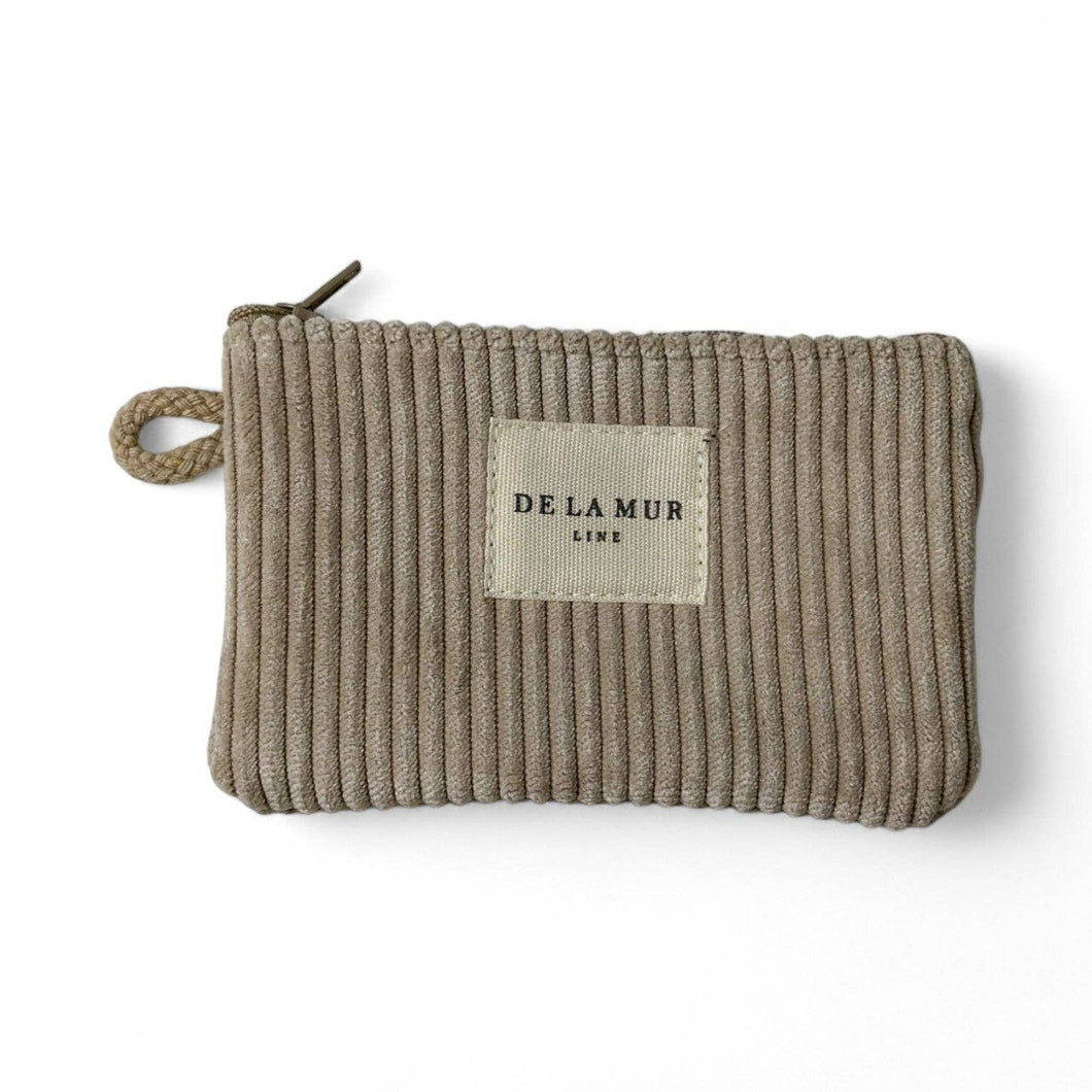 Mini-Pouch aus softem Cord toffee