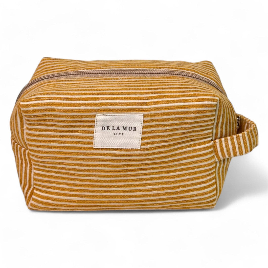 Necessaire aus softem Cord mustard